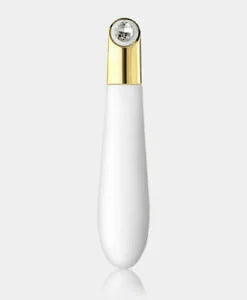 White Manhattan vibrating wand with gold base